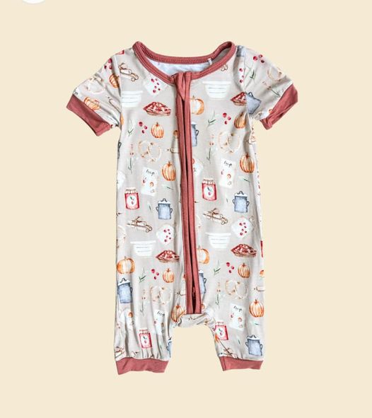 Bamboo Pumpkin Spice Bakery Pajamas - READY TO SHIP