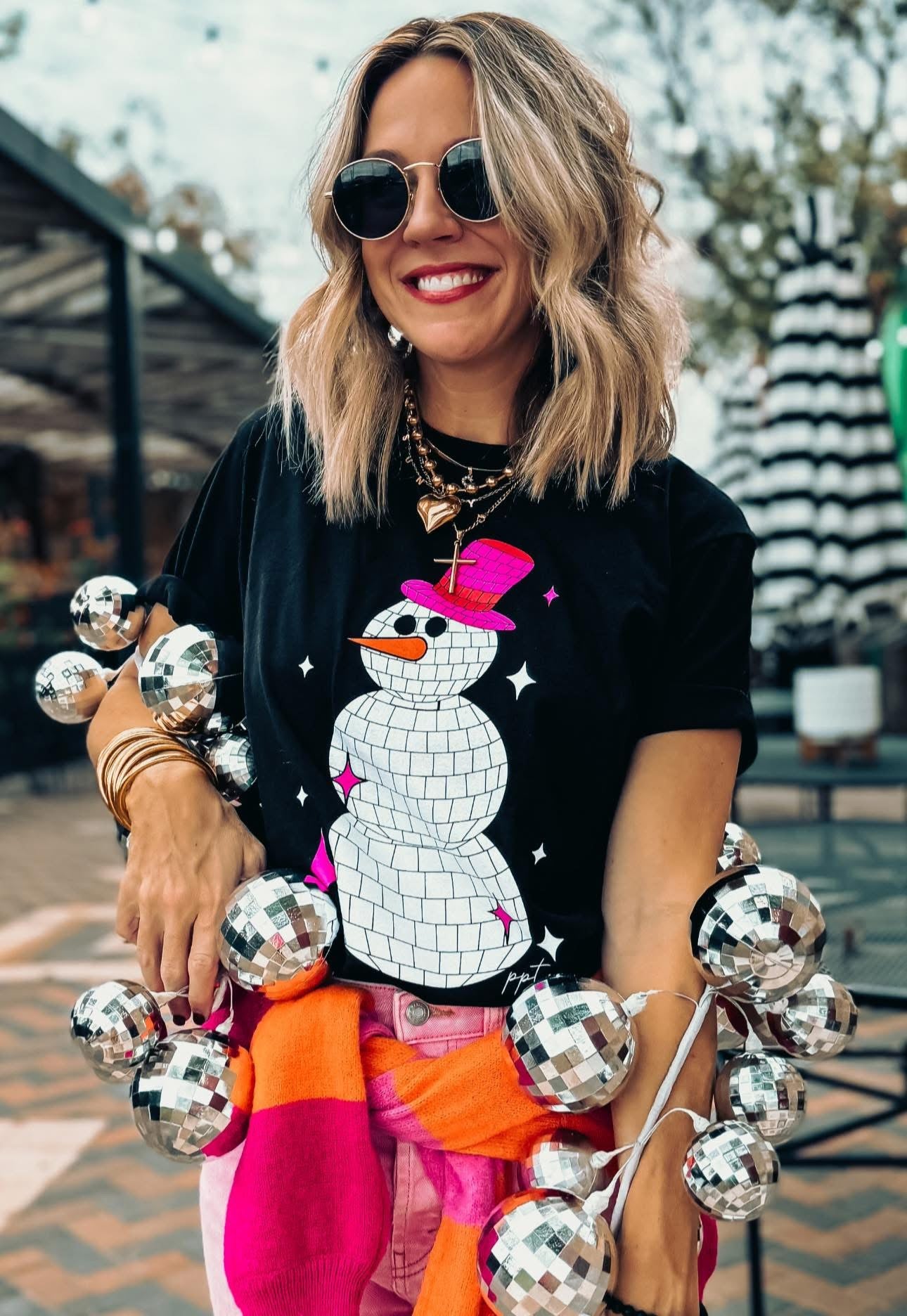 Disco Snowman Tee - 1.5 Week ETA