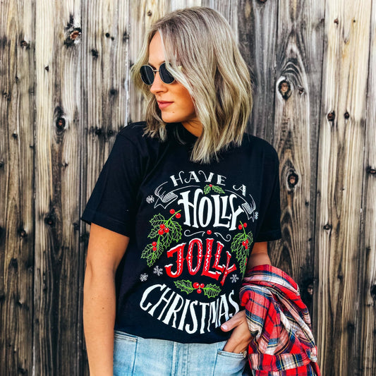 Holly Jolly Chalkboard Tee