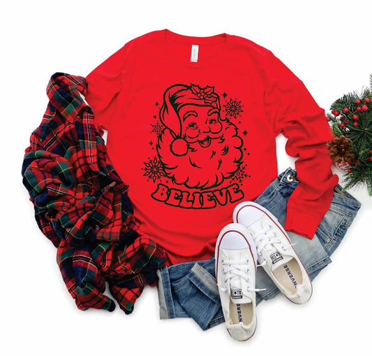 Believe Santa Long Sleeve