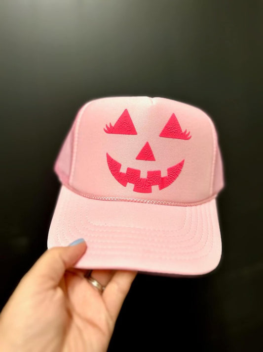 Trucker Hat: Pink Halloween