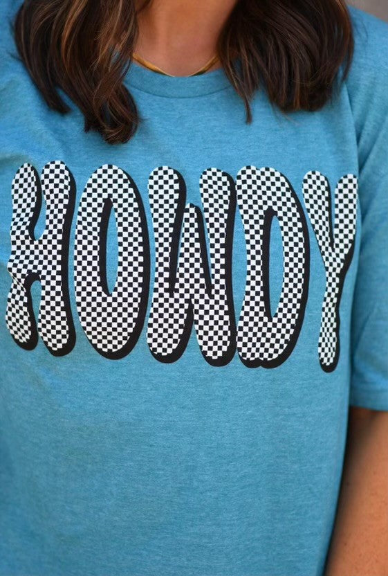 Howdy Checkered Tee