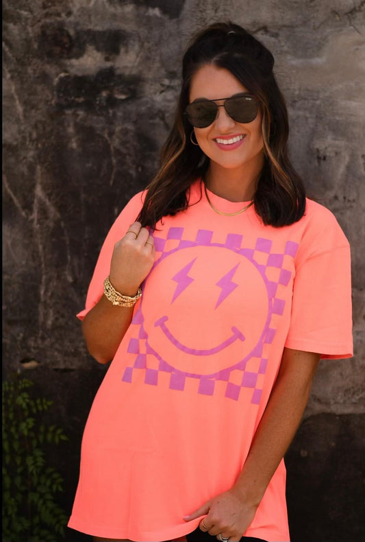 Neon Happy Puff Tee